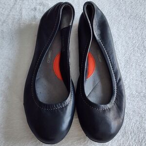 Rockport Total Motion Adelyn Ballet Flats Black Leather Size 8.5 M V77257 Adidas